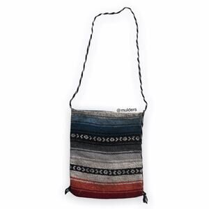 Striped Multicolor Colorful Knit Baja Purse Bag